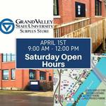GVSU Surplus Store - Saturday Open Hours on April 1, 2017